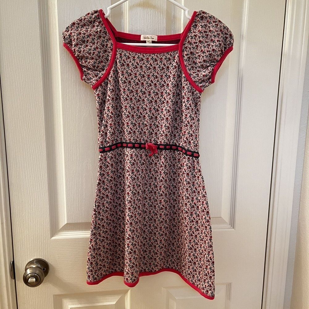 Matilda Jane Friend's Forever Floral Noelle Knit Sweater Dress Girls Size 8